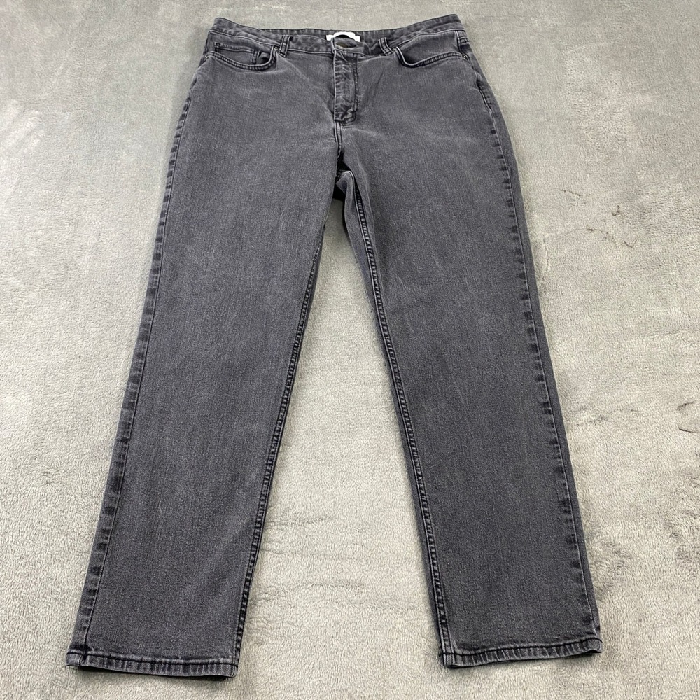 Elizabeth and James Jeans Womens 16L Black Vintage Straight High Rise 90s Grunge